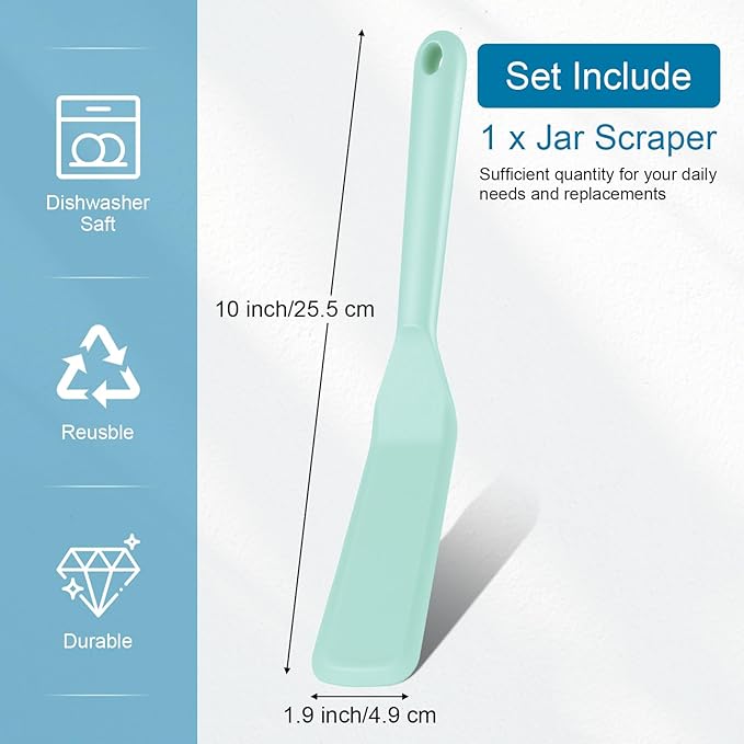 Crepe Spatula Narrow Silicone Thin Spatula Omelet Turner Multifunctional Long Heat Resistant Cooking Non Stick Pancake for Omelet Crepes Cooking Egg Burgers Pizza Pancake Steak(Aqua Sky)