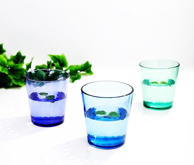 SCANDINOVIA - 13 Oz Unbreakable Cups - Vibrant Acrylic Tumblers, Shatterproof, Reusable & Dishwasher Safe, Smooth Rims, BPA-Free, Indoor & Outdoor Use, Plastic Cocktail Glasses - Set of 6-13 Oz