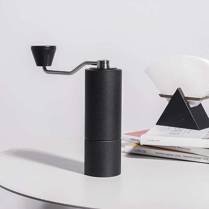 TIMEMORE Manual Coffee Grinder CNC Stainless Steel Conical Burr Coffee Grinder with Capacity 20g Chestnut C3 Internal Adjustable Setting for Pour Over French Press Coffee for Hand Grinder Black