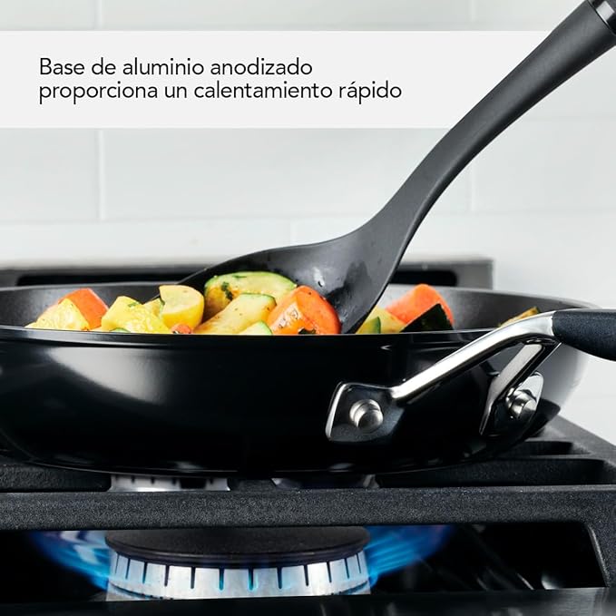 KitchenAid Hard Anodized Nonstick Frying Pans/Skillet Set, 8.25 Inch and 10 Inch, Onyx Black