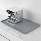 Silicone Coffee Mat,24"×16" Waterproof Heat Resistant Bar Mat for Espresso Machine Station Accessories,Non Slip Dish Drying Mat for Kitchen Counter,Home Decor Essentials,Grey