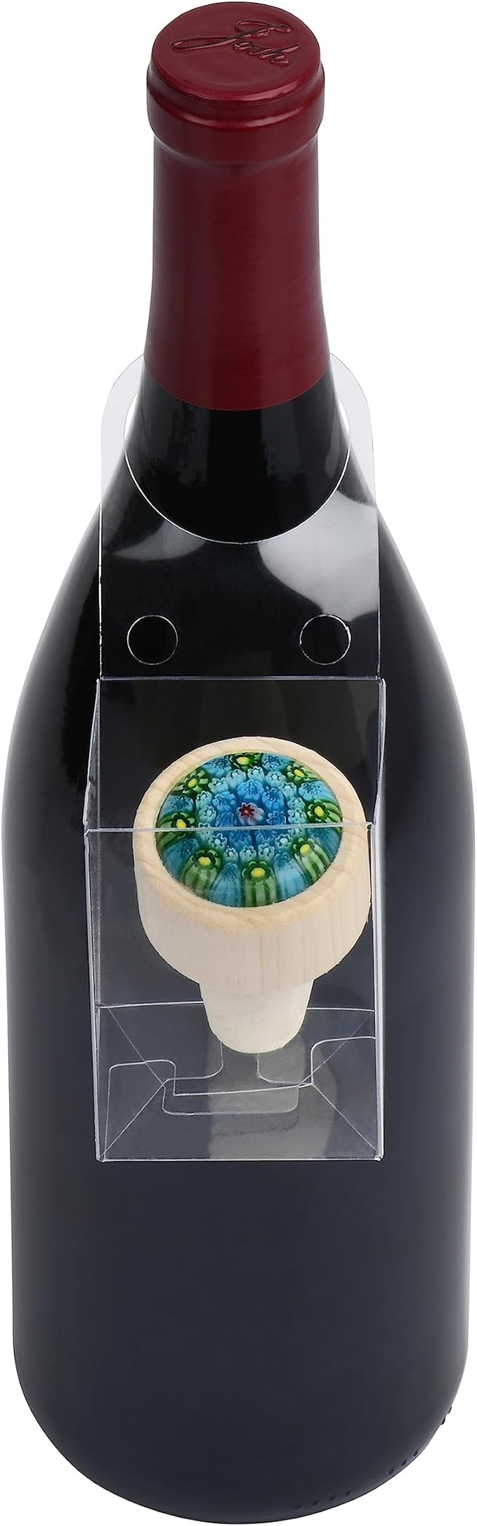 Leakproof Wine Stopper – Unique gift for Dinner Host, Wine Lover, or Housewarming – a versatile wine accessory, use for Wine or Champagne – keeps wine fresher (Green & Blue)