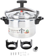 Haofy Large Capacity Pressure Cooker, Aluminum Alloy, Quick Cooking, Anti Stick Coating, Safety Design, Thickened, Commercial Household Use (9L)