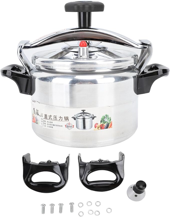 Haofy Large Capacity Pressure Cooker, Aluminum Alloy, Quick Cooking, Anti Stick Coating, Safety Design, Thickened, Commercial Household Use (9L)