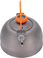 0.8L Camping with Thermometer, Lightweight Teapot Outdoor Camping Coffee Pot Tea Kettle for Boiling Water, Portable Camp Tea Pot Cookware for Hiking Backpacking Kitchen (Ti)