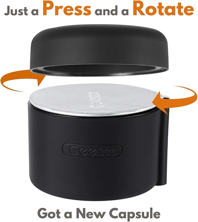 Easy-Seal Coffee Capsule Refill Kit for Nespresso Vertuoline with a Brush, Scoop, Reusable Capsule Holder, and 80 Premium Foil Seals