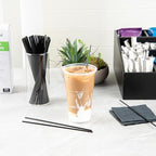 Restaurantware Restpresso 7 Inch Cocktail Stirrers 5000 Disposable Cocktail Stirrers - Premium Odorless Black Plastic Stirrers For Coffee For Hot And Cold Drinks For Bars Or Offices
