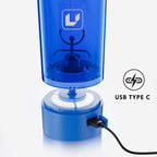 Electric Shaker Bottle USB C Rechargeable Protein Shaker Bottle Shaker cups for Protein Shakes Mixer with 24oz BPA Free Tritan Meal Replacement Shakes Made with Tritan Portable Blender Cup (Blue)