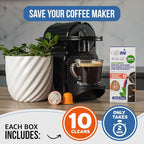 Nespresso Compatible Cleaning Pods. 10 Cleaner Capsules. Improved Coffee Flavor. For Nespresso Originaline, Use with Descaling Kit.
