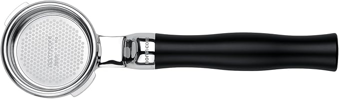 Normcore 58mm Silm Bottomless Portafilter with 18g Basket, Naked Portafilter with Black Anodized Aluminum Fit Gaggia Classic Machines, 18 g Precision Double shot Basket Included