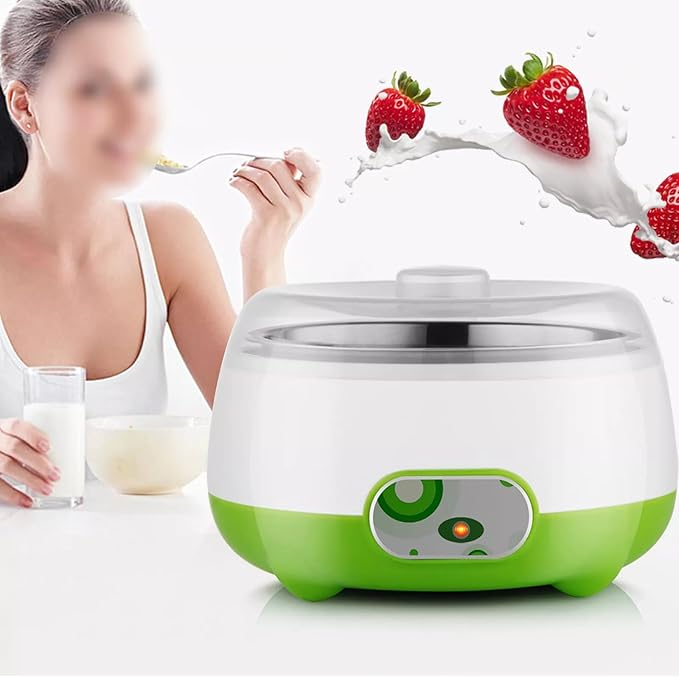 1L Electric Yogurt Maker Auto Constant Temperature w/Stainless Steel Inner Pot DIY Yogurt Maker for Home Organic Yogurt Fruit Wine Maker Cheese Maker