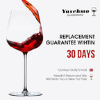 Red Wine Glasses Set of 4, 24oz Large Wine Glasses, Hand Blown Crystal, Ultra-Thin Rim, Long Stem, Lightweight, Ideal Gift for Wine Tasting, Mother's Day, Wedding, Anniversary, Birthday