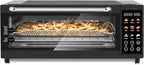 SEEDEEM 9-in-1 Air Fryer Oven, 16-Quart Countertop Convection Oven with Toaster, Broil, Pizza, Toaster Oven & Dehydrator, Large Capacity Kitchen Appliance in Pink, Silver, Black