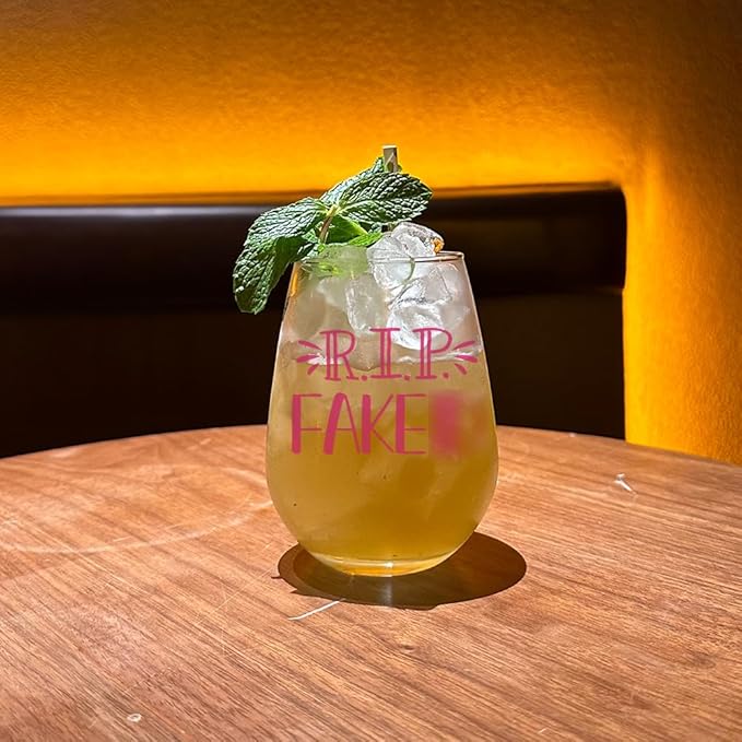 21st Birthday Wine Glass, RIP FAKE ID 21st Birthday Gifts for Her, Funny Gift Ideas for Sister, Friend, Coworker,BFF, Women,Daughter-117