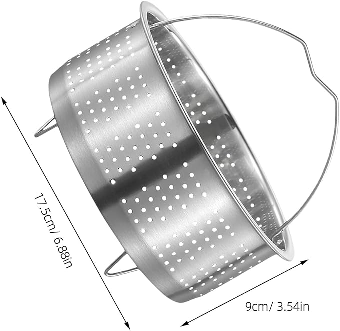 UPKOCH Stainless Steel Vegetable Steamer Basket for Cooking, 6.88 Inch Steaming Basket for Pot, Dumplings, Veggies, Rice, Seafood, Home and Restaurant Use