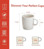 Sweese 4-Pack Porcelain Espresso Cups, Dove Grey Superior Durable Professional, 3.5 Fluid Ounces nan nan