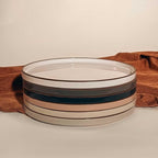 Mora Ceramic Flat Dinner Plates Set of 6, 10.5 in High Edge Dish Set - Microwave, Oven, and Dishwasher Safe, Scratch Resistant, Modern Dinnerware- Kitchen Porcelain Serving Dishes - Assorted Neutrals