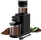 Conical Burr Coffee Grinder, Electric Coffee Bean Grinder with 25 Precise Grind Settings for Espresso/Drip/French Press, Smart Touch Control, Anti-static, Black