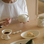 Classic Round Cereal Bowl Set of 4, Ceramic Soup Bowls, Breakfast Bowl - for Oatmeal, Rice, Dessert, Salad, 10 oz (Matte Crème)