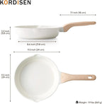 Ceramic Non Stick Frying Pans Skillet, 9.5 Inch Ceramic Frying Pan Nonstick for Cooking Non Toxic, Healthy Induction Cookware, Heat Resistant Handle, PFOA & PFAS Free
