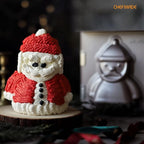 CHEFMADE Christmas Cake Pan, 7.5 Inch Non-Stick Santa Claus Cake Bread Bakeware for Oven Baking (Champagne Gold)