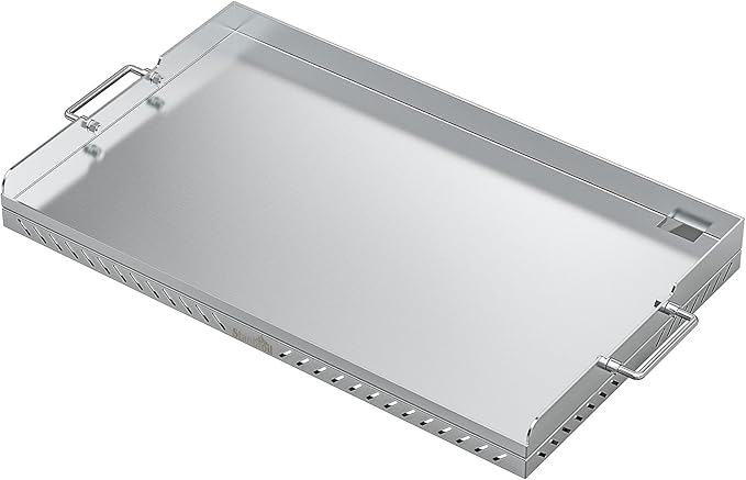 Stanbroil 28 inch Stainless Steel Flat Top Gas Grill Griddle Replacement for Blackstone 2-Burner Propane Fueled Grill Improved New Rear Grease Management System (Improved Version)