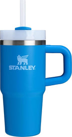 STANLEY Quencher H2.0 Tumbler with Handle and Straw 14 oz | Flowstate 3-Position Lid | Cup Holder Compatible for Travel | Insulated Stainless Steel Cup | BPA-Free | Azure