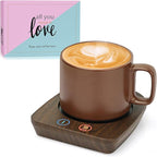 VOBAGA Coffee Mug Warmer & Mug Set, Coffee Cup Warmer with Auto Shut Off & 3 Temperature Settings for Desk Home Office, Coffee Warmer for Cocoa Milk Candles, Christmas Birthday Gifts for Women and Men