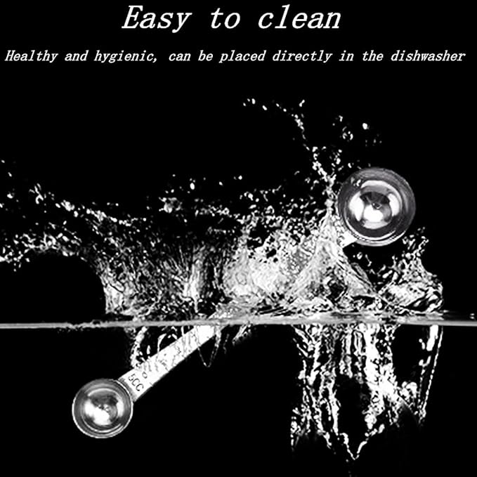 CoaGu Dual-Measure Coffee Scoop Set: 1 Tsp (5ml) & 1 Tbsp (15ml) Long-Handled Stainless Steel Scoops for Precise Coffee and Baking Measurements