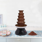 5 Tier Chocolate Fountain, 230W 3000ml/7LBS Stainless Steel Electric Chocolate Fondue Fountain Machine 86-230 °F Hot Chocolate Fondue Tower for Party, Wedding, Buffet