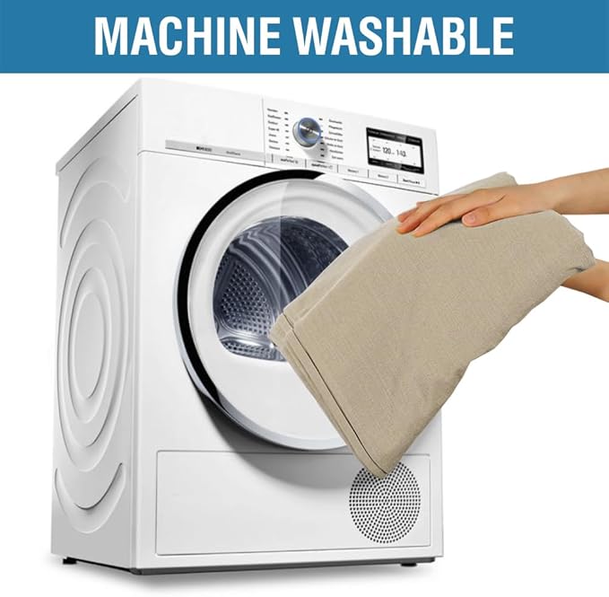 H.VERSAILTEX Linen Textured Table Cloths Round 60 Inch Premium Solid Tablecloth Spill-Proof Waterproof Table Cover for Dining Buffet Feature Extra Soft and Thick Fabric Wrinkle Free, Taupe