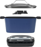 STIRMAX™ Midnight Blue 7.5 Quart Digital Multi-Cooker with Automatic Paddle to Stir and Shred, 9 in 1 programmable presets to Sauté, Sear, and Brown Food Before Simmering