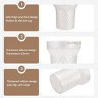 Silicone Boot for Stanley, Clear Protector Sleeve Accessories for 40oz Tumbler (White)