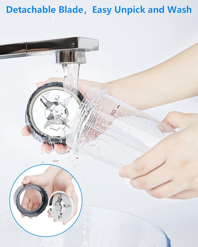 Personal Blender with Button,350W Professional Kitchen Blender for Smoothies and Shakes,Portable Smoothie Maker Mixer,Easy Cleaning&Operation,Suitable for Carrying or Storage