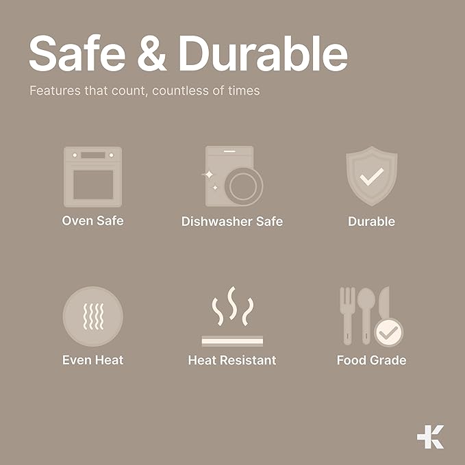 Stainless Steel Stockpot with Lid 8 Quart, Durable 18/8 Stainless Steel, Impact-Bonded Base for Even Heating, Riveted Handles, Oven & All Stove Compatible, Safe Up To 500°F (260°C)