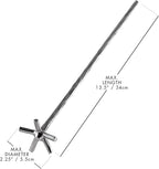 Piña Barware Swizzle Stick Stirrer - Stainless Steel with Handmade Wood-Grain Finish (Regular Width, One Swizzle Stick)