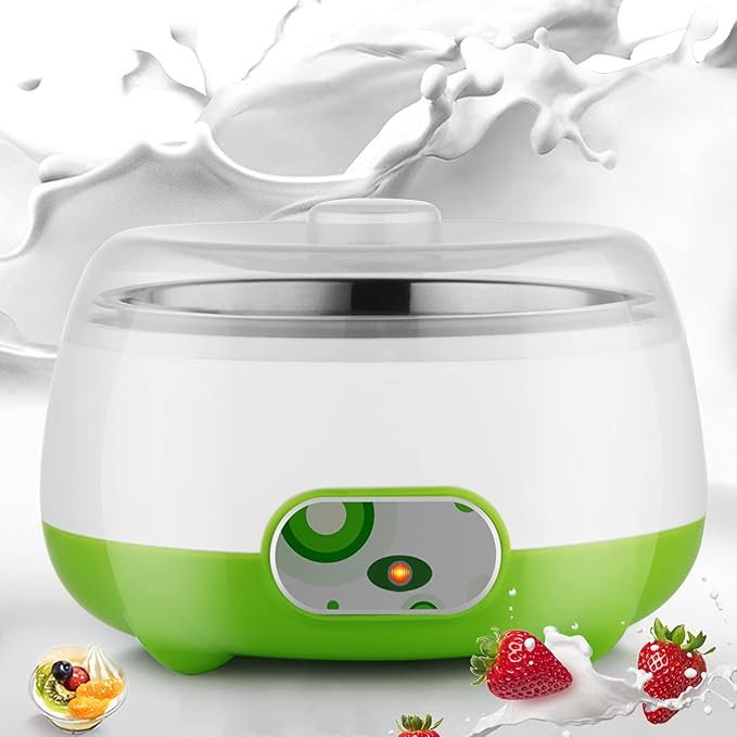 Home Yogurt Maker, 1L Fully Automatic Constant Temperature Yogurt Maker with Detachable Lining, Suitable for Families, Restaurants, and Gatherings (US Plug 110V)
