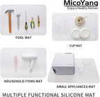 Silicone Dish Drying Mat for Multiple Usage,Easy clean,Eco-friendly,Heat-resistant Silicone Mat for Kitchen Counter or Sink,Refrigerator or Drawer Liner White 3XL 28 inches x 18 inches