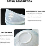 28 OZ Ceramic Soup Bowls for Kitchen White Diamond, Ultra light Set of 4 Perfect for Soup Bowls for Kitchen, Ramen Bowl, for Oatmeal, Fruit,Salad and Rice Bowl, Dishwasher & Microwave Safe (6.8 INCH)