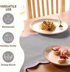 Folkulture Table Runner | Table Runners 90 inches Long | Scallop Table Runner for Farmhouse Decor or Boho Decor | Purple Table Runners for Dining Room Table Decor | Table Decorations for Party