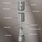 Electric Coffee Grinder Portable Conical Burr Coffee Grinder with 45 Adjustable Settings, Cordless Coffee Burr Grinder for Espresso, Home, Travel, Camping, Office (Silver)