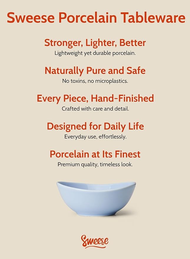 Sweese Porcelain Small Bowls 4 oz Set of 6 - Assorted Colors for Dipping, Snack, Sauce, Side Dishes - Microwave Dishwasher Safe