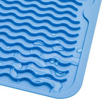 Silicone Dish Drying Mat for Multiple Usage,Easy clean,Eco-friendly,Heat-resistant Silicone Mat for Kitchen Counter or Sink,Refrigerator or Drawer liner Lichen BlueL M 12 inches x 12 inches