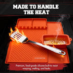 KITCHEN PERFECTION Ultimate Kit for Blackstone Griddle 28 Inch - Silicone Griddle Cover Mat + Griddle Accessories Mat + 2 PCS Silicone Grease Cup Liners Hermetic Protection from Rust & Debris All Year