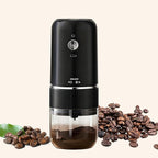Portable Electric Coffee Grinder Portable USB-C Rechargeable - Compact & Lightweight for Travel, Camping, Home Use, Black/White Design (60, Black, one size fits all)