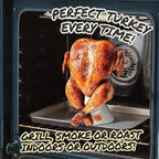 Sittin' Turkey Ceramic Beer Can Roaster & Steamer- Easily Infuse Marinades & BBQ flavors for Juicy, Flavorful Meat- XL Base Perfectly Cooks up to an 18lb Turkey- Xmas Dinner & Holiday Party Essential