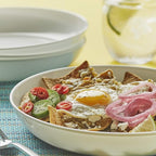 Corelle 4-Pc Versa Bowls for Pasta Salad and More, Service for 4, Durable and Eco-Friendly 30-Oz, Compact Stack Bowl Set, Microwave and Dishwasher Safe, White