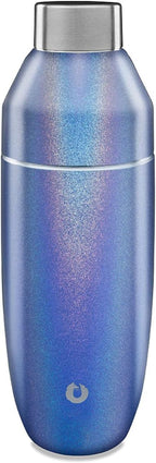 SNOWFOX Premium Vacuum Insulated Stainless Steel Cocktail Shaker, Home Bar Accessories, Elegant Drink Mixer, Leak, Proof Lid With Jigger & Built, In Strainer, Blue, 22oz.