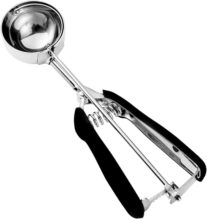 Cookie Scoop 4 Tablespoon, Size #16 Cookie Dough Scoop, Muffin Scoops for Baking, 4 Tbsp/ 60 ml/ 2 oz Cookie Scoop for Baking, Spring-Loaded Scoop, Comfortable Grip