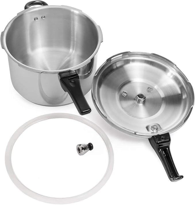 Barton 6Qt Pressure Canner With Release Valve Aluminum Canning Cooker Pot Stove Top Instant Fast Cooking Stewing Locking Lid, 6 Quart